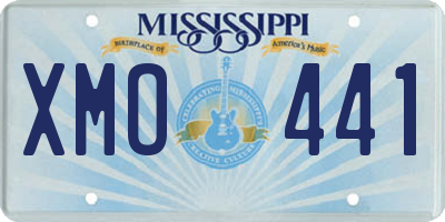 MS license plate XMO441