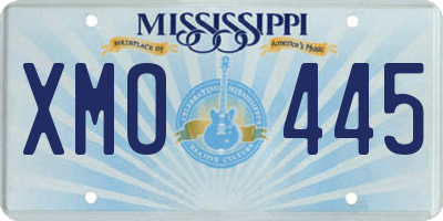MS license plate XMO445