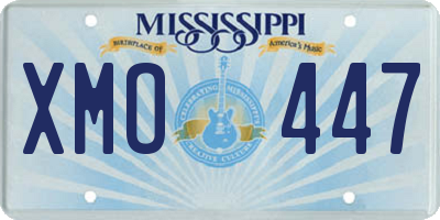 MS license plate XMO447