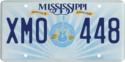 MS license plate XMO448