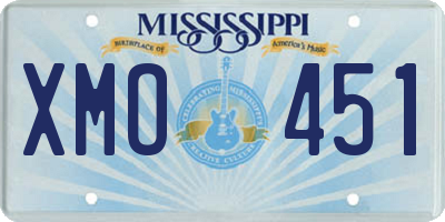 MS license plate XMO451