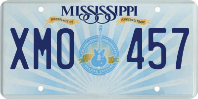 MS license plate XMO457