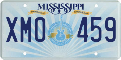 MS license plate XMO459