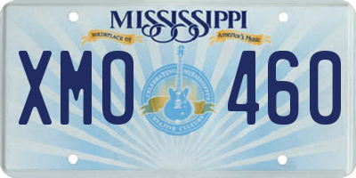 MS license plate XMO460