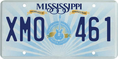 MS license plate XMO461