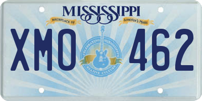 MS license plate XMO462