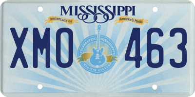 MS license plate XMO463