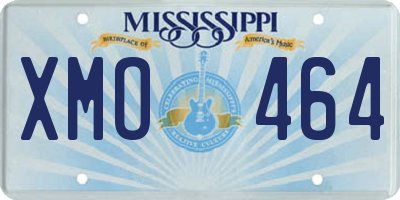 MS license plate XMO464