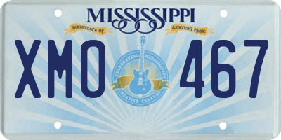 MS license plate XMO467