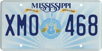 MS license plate XMO468