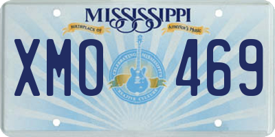 MS license plate XMO469