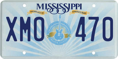 MS license plate XMO470