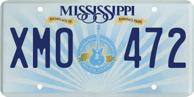 MS license plate XMO472