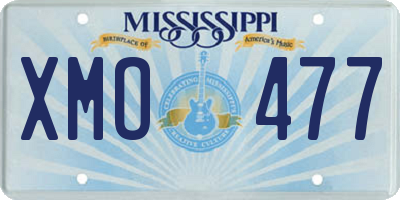 MS license plate XMO477