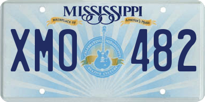 MS license plate XMO482