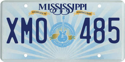 MS license plate XMO485