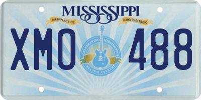 MS license plate XMO488