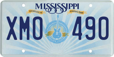 MS license plate XMO490