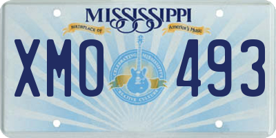 MS license plate XMO493