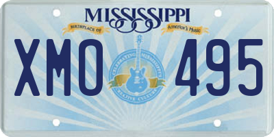 MS license plate XMO495