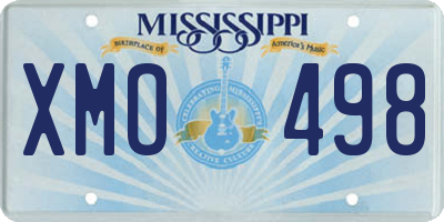 MS license plate XMO498