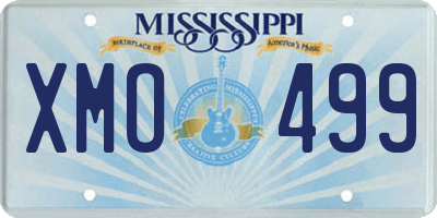 MS license plate XMO499