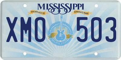 MS license plate XMO503