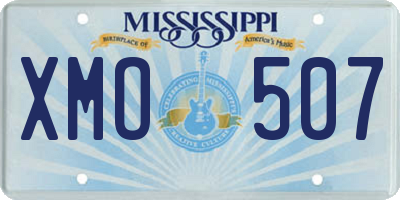 MS license plate XMO507
