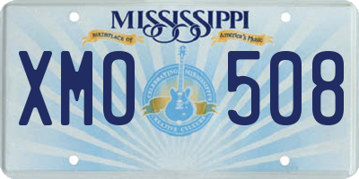 MS license plate XMO508