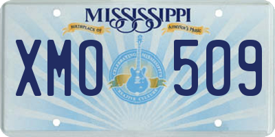 MS license plate XMO509