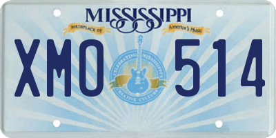 MS license plate XMO514