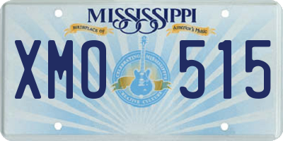 MS license plate XMO515