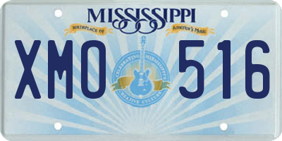 MS license plate XMO516