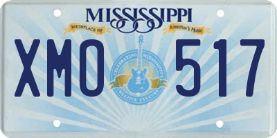 MS license plate XMO517