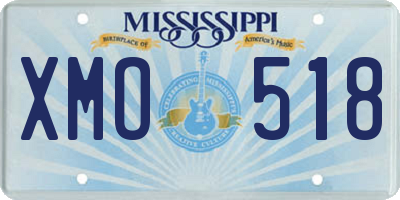MS license plate XMO518