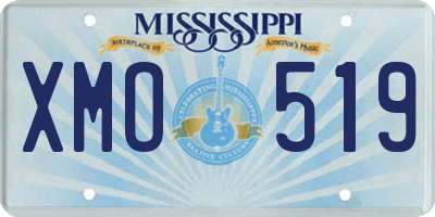 MS license plate XMO519