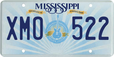 MS license plate XMO522