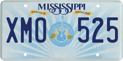 MS license plate XMO525