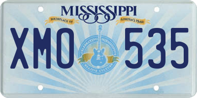 MS license plate XMO535