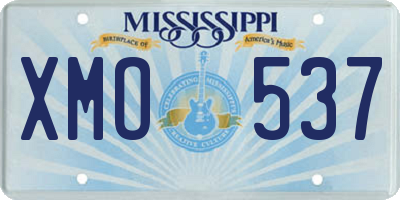 MS license plate XMO537