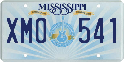 MS license plate XMO541