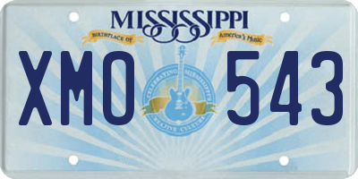 MS license plate XMO543