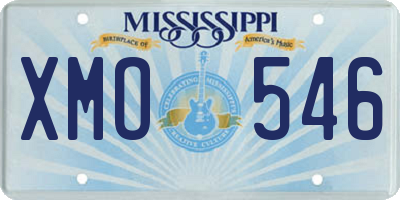 MS license plate XMO546