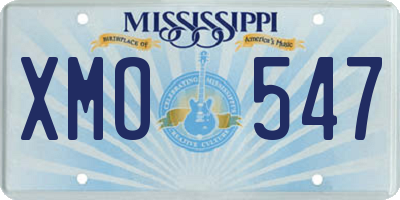 MS license plate XMO547