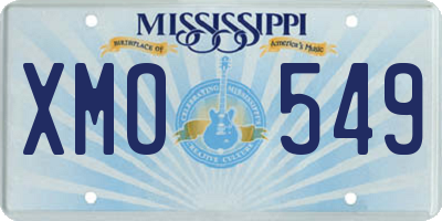 MS license plate XMO549