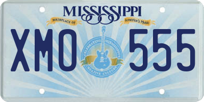MS license plate XMO555