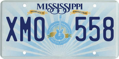 MS license plate XMO558