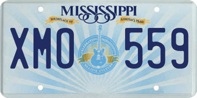 MS license plate XMO559