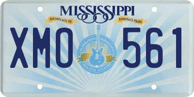MS license plate XMO561