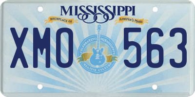 MS license plate XMO563